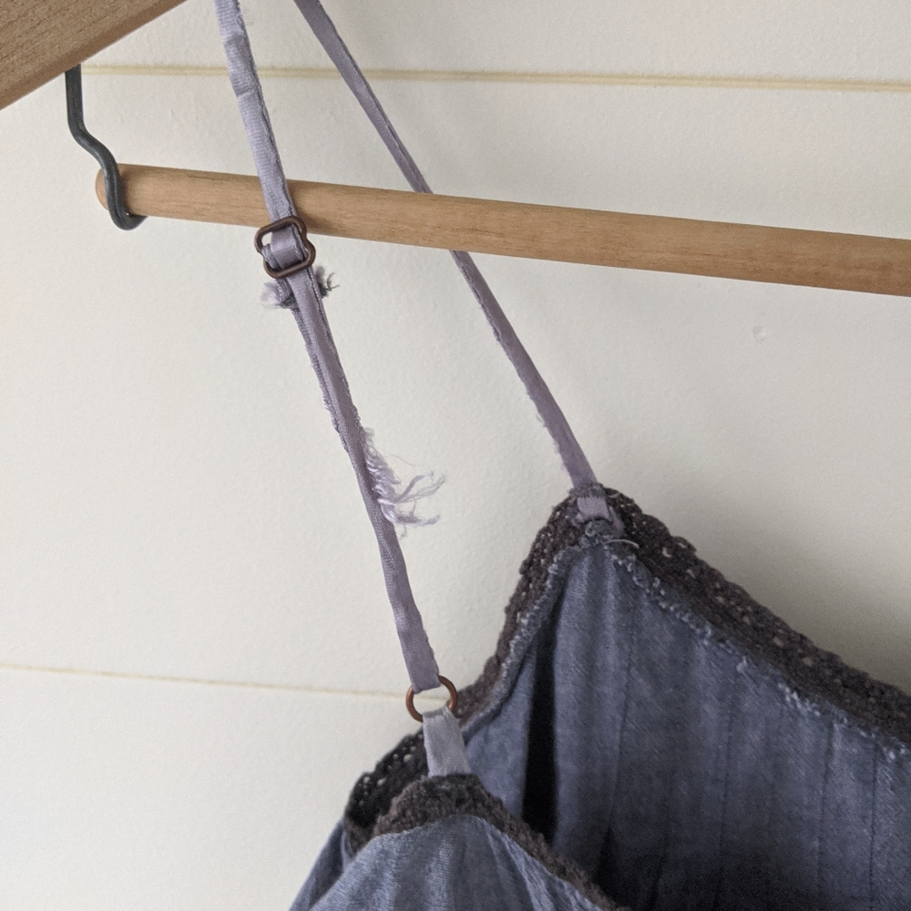 Billabong Chambray Lace Trimmed Cami Tank - Picture 5 of 5